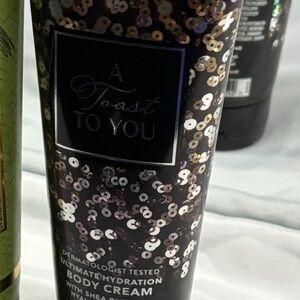 Bath & Body Works Black and Silver Body Cream